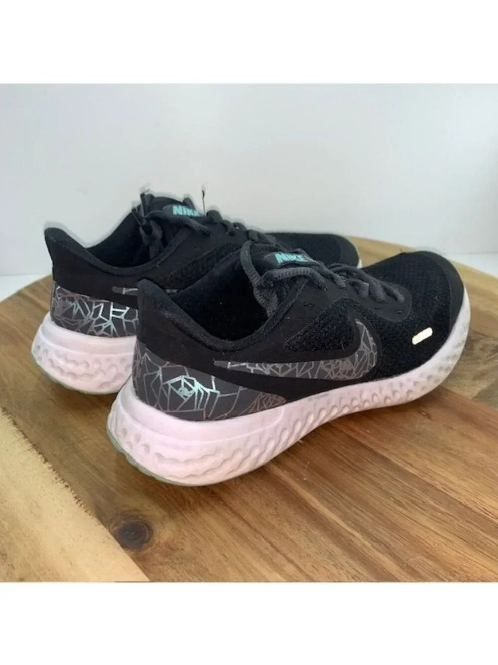 Nike Revolution 5 BQ5688-001 Black Girls Running Shoes 3.5Y
